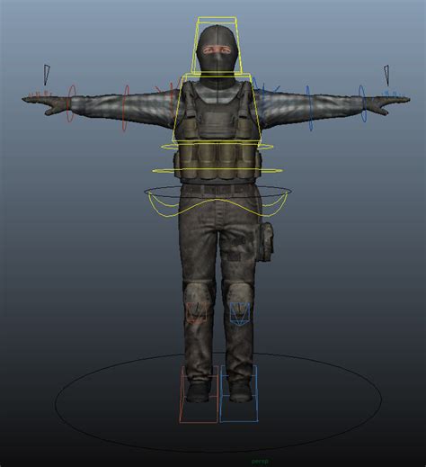 3D model Terrorist Rigged Game Ready Model VR / AR / low-poly rigged | CGTrader