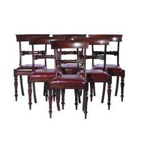 William IV Mahogany Dining Chairs Set Of 6 Seating Sets Of Chairs