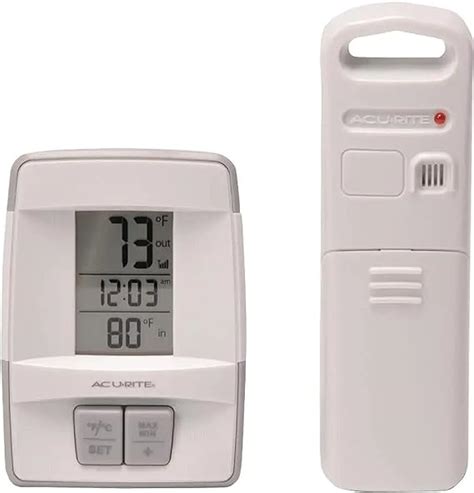 Amazon Acurite Wireless Indoor Outdoor Thermometer With Clock