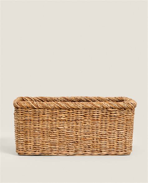 Rectangular Woven Basket Zara Home United States Of America