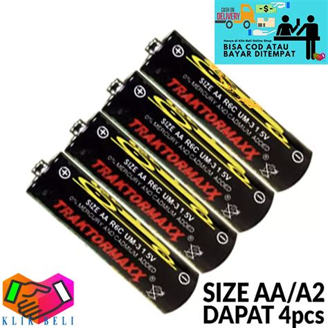 Jual 4 Pcs AA Baterai Type A2 Traktormaxx Dynamax SNI Battery Batu