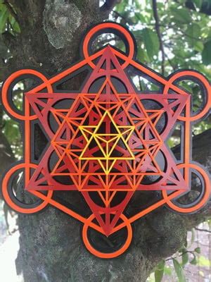 Mandala Geometria Sagrada Merkaba Cubo Metatron Flor Da Vida