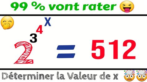 olympiade de mathématique déterminer la Valeur de X dans cette