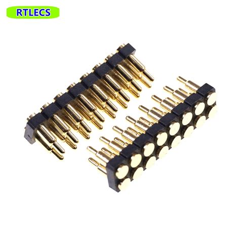 5pcs Spring Loaded Pogo Pin Connector 16 Pin 2 54 Mm Pitch 8 0 Mm