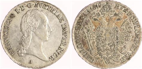 Österreich 1 2 Taler 1819 A Franz II I 1792 1835 VF EF schöne