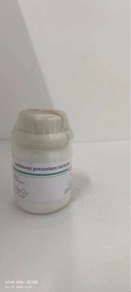 Lr Grade Antimony Potassium Tartrate Grade Standard Ep Purity 99 At Best Price In Ahmedabad