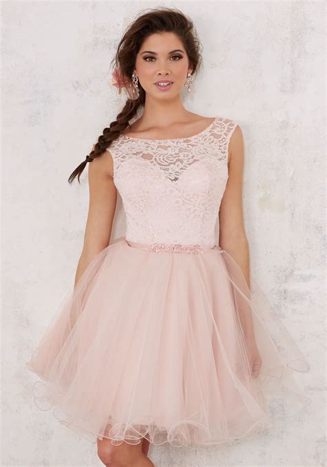 Lace And Tulle Damas Dress With Beading Morilee Dama Dresses