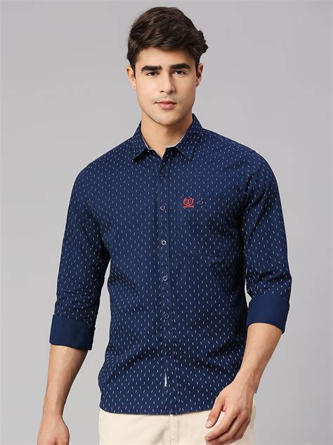 Buy Provogue Men Printed Cotton Classic Slim Fit Opaque Casual Shirt