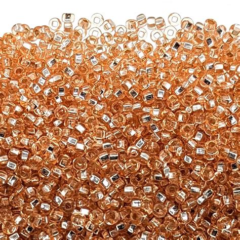 Preciosa Seed Beads Silver Lined Champagne G Beads And