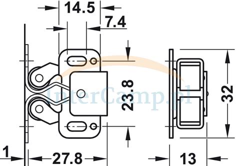 Zatrzask Blokada Rolka Rolki Zamek Szafek Szuflady Intercamp
