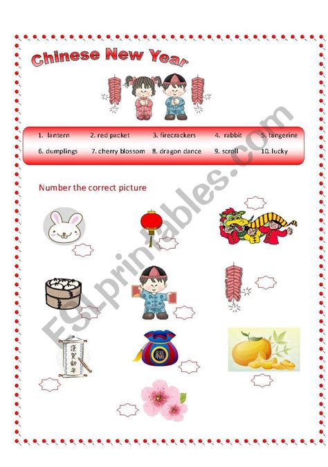 Chinese New Year Vocabulary Esl Worksheet By Allbright