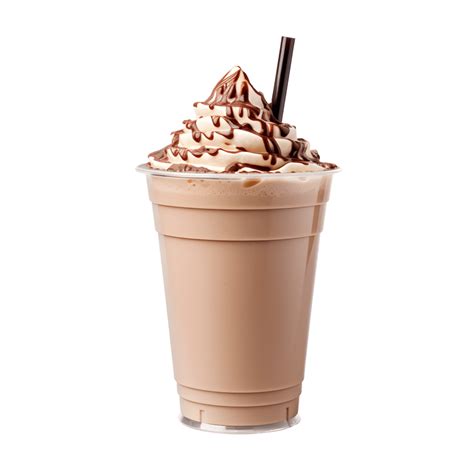 Chocolate Milkshake On Plastic Cup Transparent Background 25140290 Png