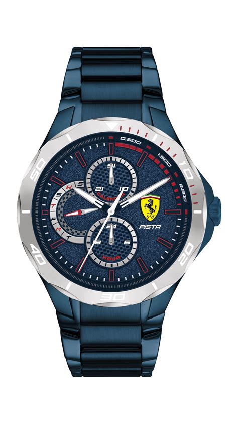 Buy Scuderia Ferrari Pista Analogue Blue Round Dial Men S Watch