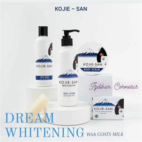 Jual Kojie San Paket Dream Whitening With Goats Milk Body Scrub