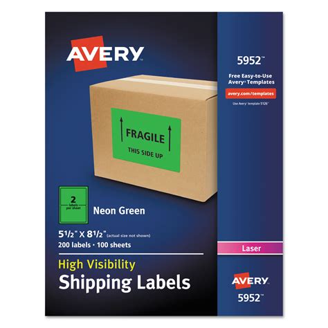 Avery High Visibility Permanent Laser Id Labels X Asst