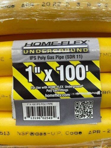 Underground Yellow Polyethylene Gas Pipe Home Flex 1 In IPS X 100 Ft