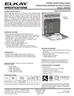 Fillable Online Novannicommercial Ezh O Bottle Filling Station Filtered