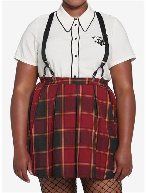 Harry Potter Gryffindor Pleated Suspender Skirt Plus Size Hot Topic