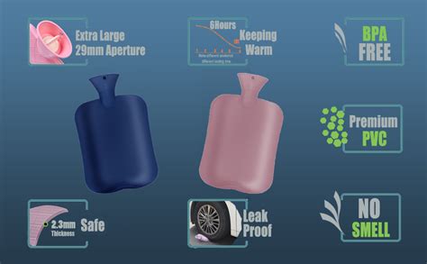 Hot Water Bag Hot Water Bottle Liters Heat Up And Refreezable Hot Cold Pack With Knit Cover