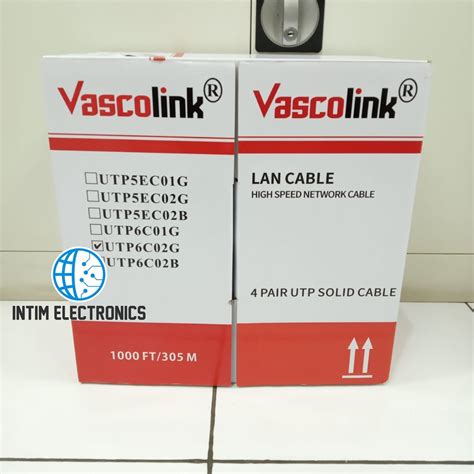 Jual Vascolink UTP Cat 6 CCA VL106 UTP6C02G Grey Kabel LAN