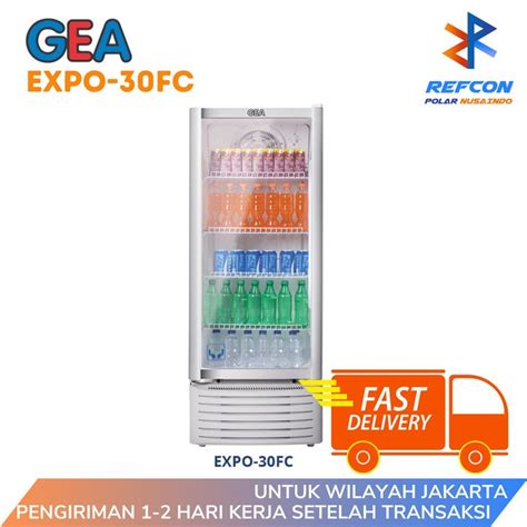 Promo Showcase GEA EXPO 30FC 30 FC 4 Rak 222 Liter Display Cooler