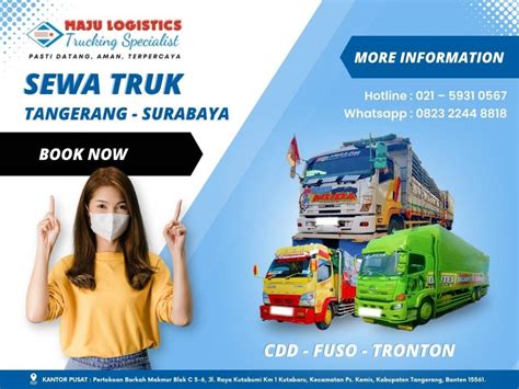 Sewa Truk Tangerang Surabaya Maju Logistics