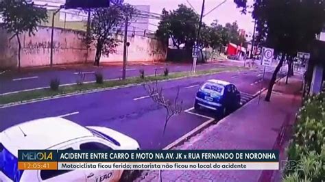 VÍDEO Motorista acerta motociclista no centro de Londrina e sai sem