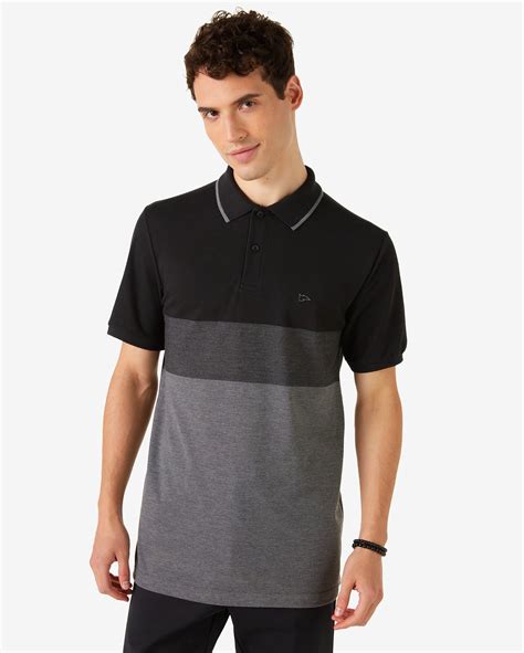 Riachuelo Camisa Polo Masculina Manga Curta Listras Preto Pool By