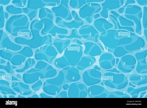 Water Ripple Surface With Sunlight Reflections In Cartoon Style Game