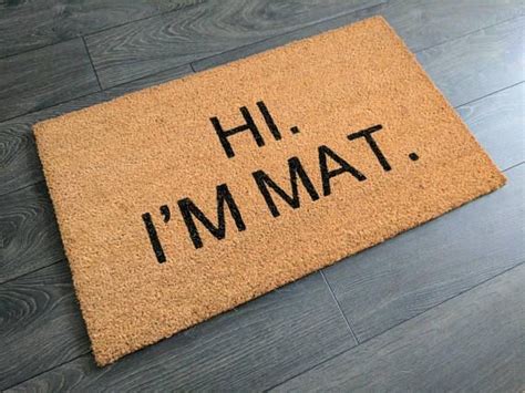 Hi I M Mat Doormat Etsy Door Mat Mats Custom Mats