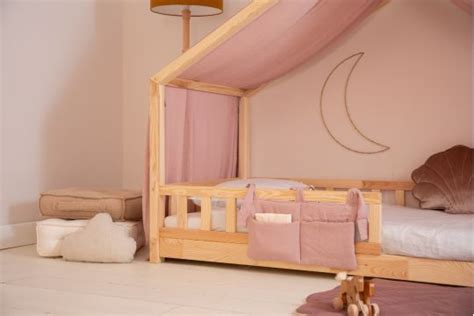 Toile De Lit Cabane DK Sepia Rosé Pois Dorés Monlitcabane