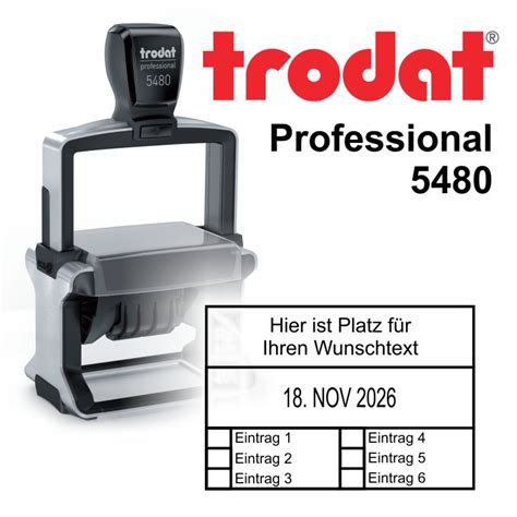 Verteilerstempel Trodat Professional 5480 AbdruckmaÃŸ 68x47mm