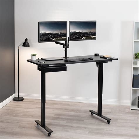 Buy VIVO Electric Height Adjustable 60 X 24 Inch Stand Up Mobile Desk