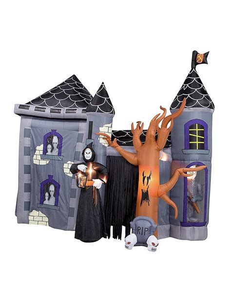 Airblown Inflatable Haunted Castle With Reaper Spirit Halloween Wikia