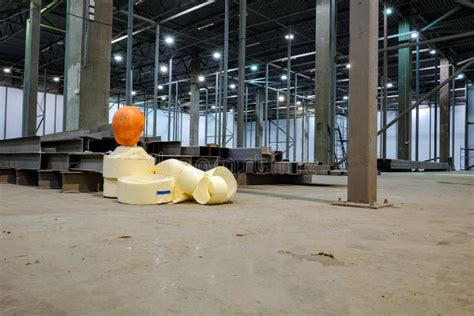 Empty Shop Inside The Factory Stock Image Image Of Modern Wall