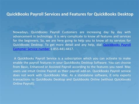 Ppt Quickbooks Payroll Services And Features For Quickbooks Desktop Powerpoint Presentation