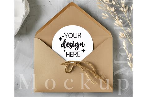 Blank Round Tag Mockup,white Round LabeL Graphic by DailyMockups ...