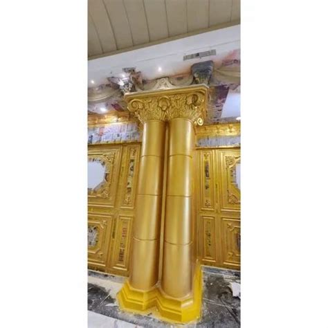 Golden Circular Designer Frp Pillar For Wedding Compressive Strength