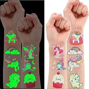 Leesgel Tattoo Kinder M Dchen St Ck Leucht Kinder Tattoo Aufkleber