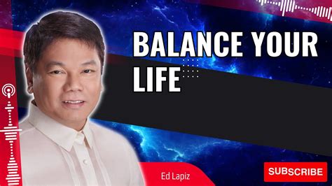 Pastor Sermons Balance Your Life Ed Lapiz 2023 Youtube