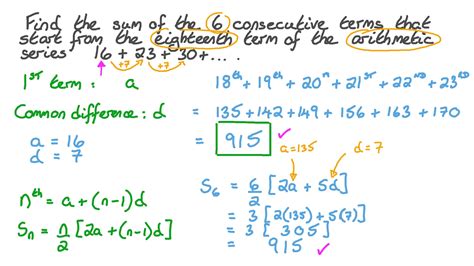 Question Video Solving Word Problems Involving Arithmetic Series Nagwa