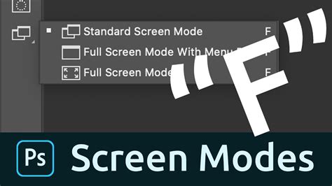 How To Use Screen Modes In Photoshop Youtube