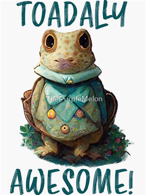 Toadally Awesome Toad In A Suit Illustration Sticker For Sale By