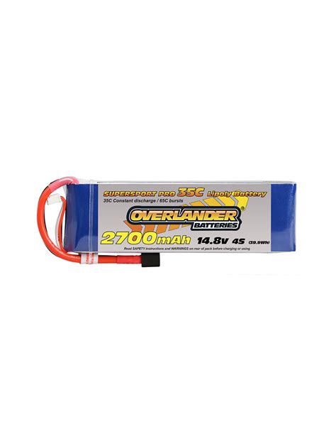 Overlander 2700MAH 14 8V 4S 35C SUPERSPORT PRO LIPO BATTERY TJD Models