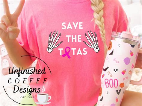 Save The Tatas Svg Breast Cancer Awareness Svgpink Etsy