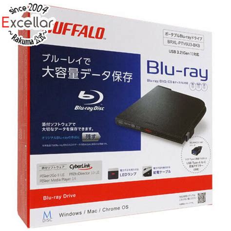 Buffalo Buffalo 外付けブルーレイドライブ Brxl Ptv6u3 Bkb ブラックの通販 By 株式会社フューチャー