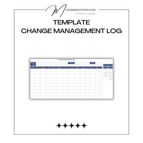Organizational Change Management Log Customizable Editable