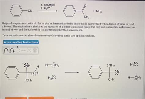 Solved Ch Mgar H O Nh Ch Grignard Reagents React Chegg