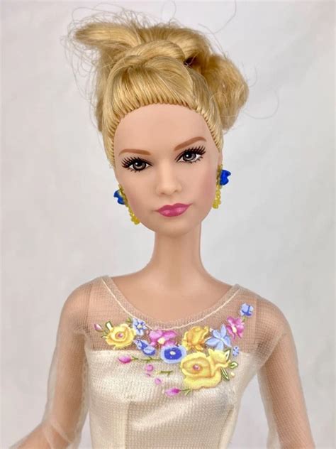 Disney Barbie Blonde Doll Cinderella Live Action Movie Wedding Day Lily