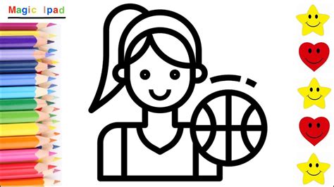 Como Dibujar Una Jugadora De Baloncesto Dibujos Ni Os How To Draw